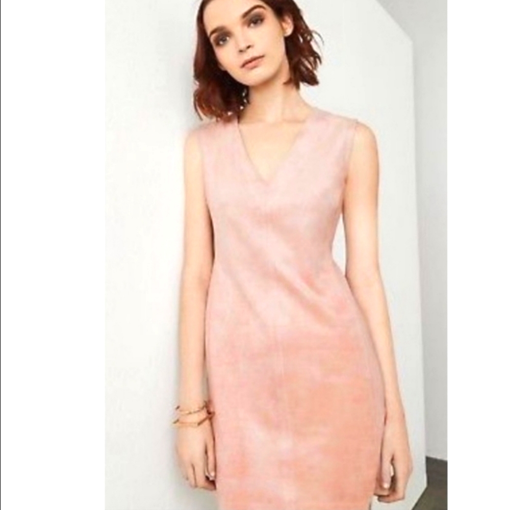 BCBG "Malina" Blush Suede Dress Size M